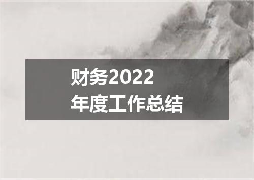 财务2022年度工作总结