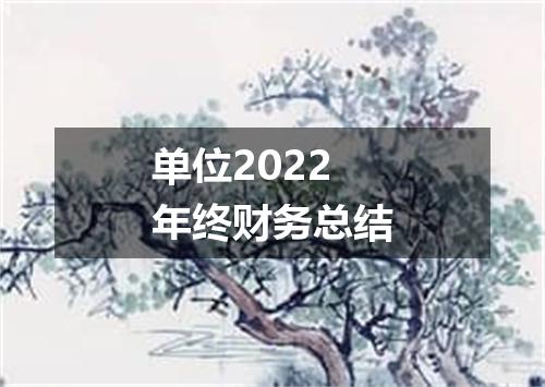 单位2022年终财务总结