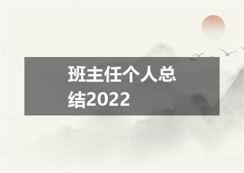 班主任个人总结2022