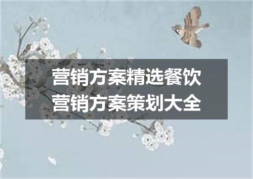 营销方案精选餐饮营销方案策划大全