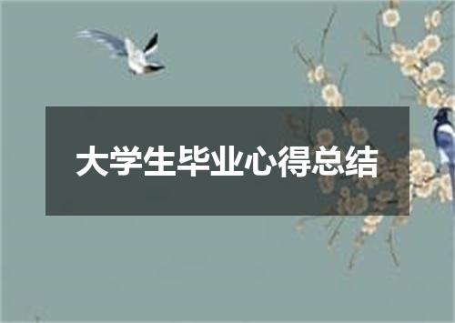 大学生毕业心得总结