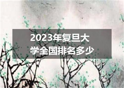 2023年复旦大学全国排名多少