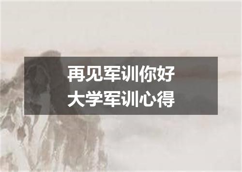 再见军训你好大学军训心得