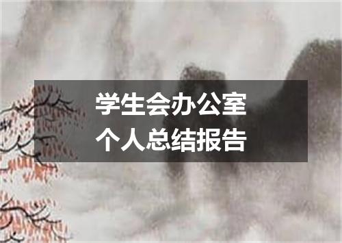 学生会办公室个人总结报告