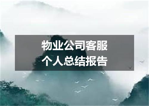 物业公司客服个人总结报告