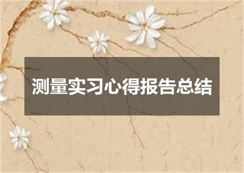 测量实习心得报告总结