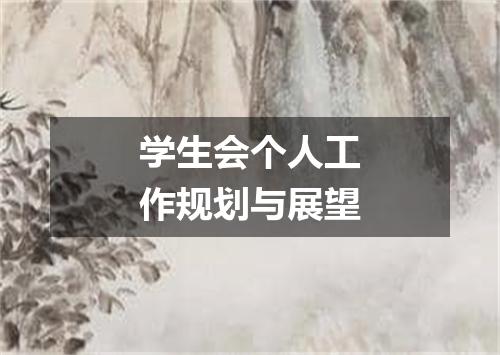 学生会个人工作规划与展望