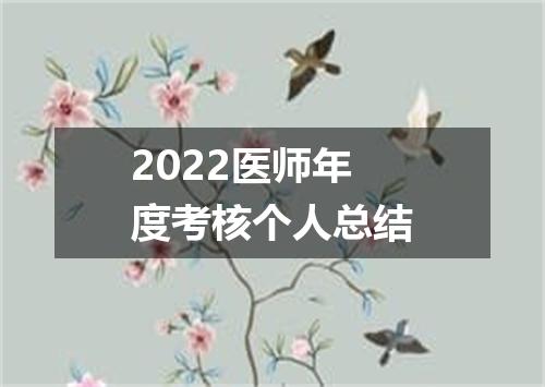 2022医师年度考核个人总结