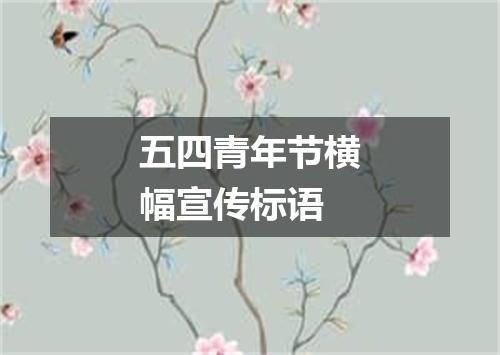 五四青年节横幅宣传标语
