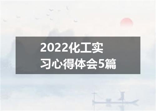 2022化工实习心得体会5篇