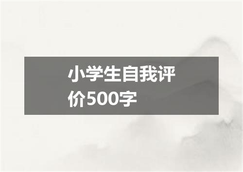 小学生自我评价500字