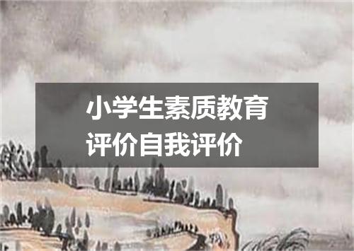小学生素质教育评价自我评价