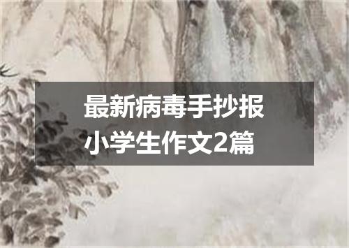 最新病毒手抄报小学生作文2篇