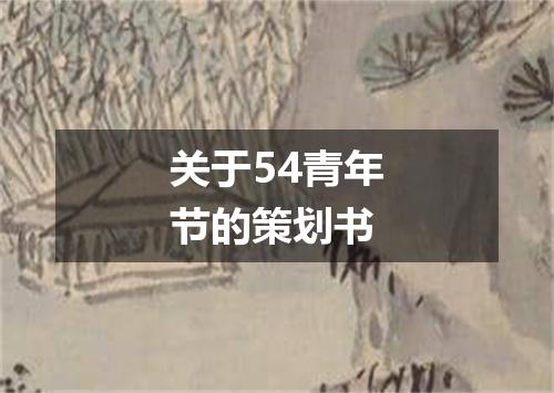 关于54青年节的策划书