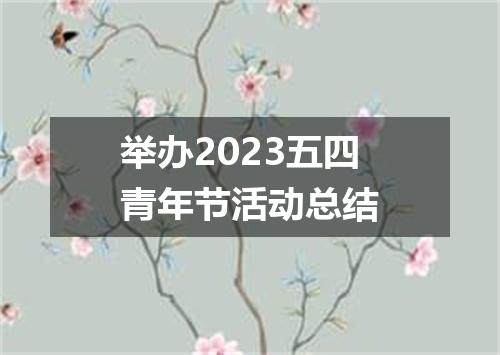 举办2023五四青年节活动总结