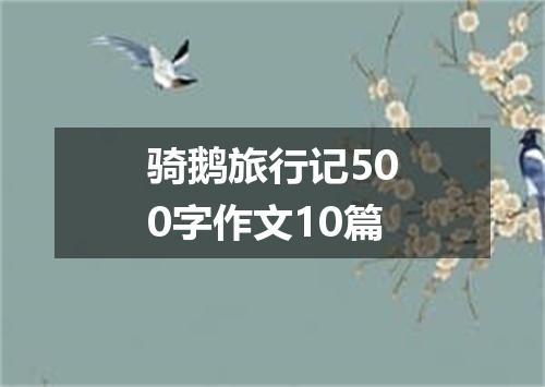 骑鹅旅行记500字作文10篇