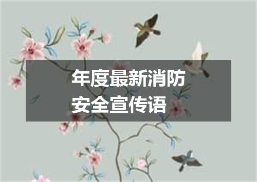 年度最新消防安全宣传语