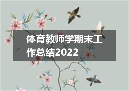 体育教师学期末工作总结2022
