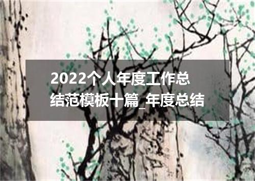 2022个人年度工作总结范模板十篇_年度总结