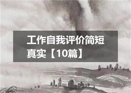 工作自我评价简短真实【10篇】