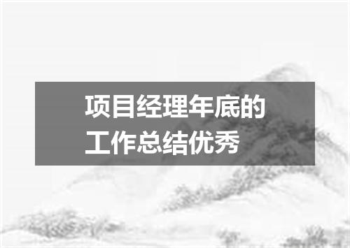 项目经理年底的工作总结优秀