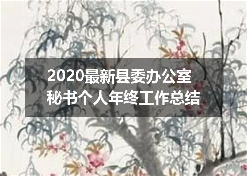 2020最新县委办公室秘书个人年终工作总结