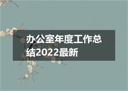 办公室年度工作总结2022最新