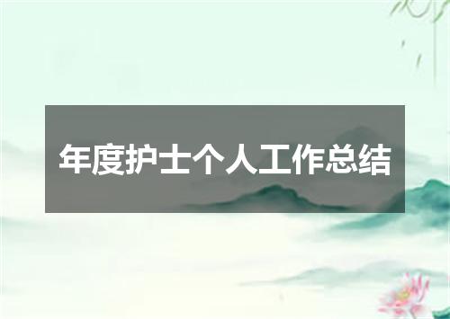 年度护士个人工作总结
