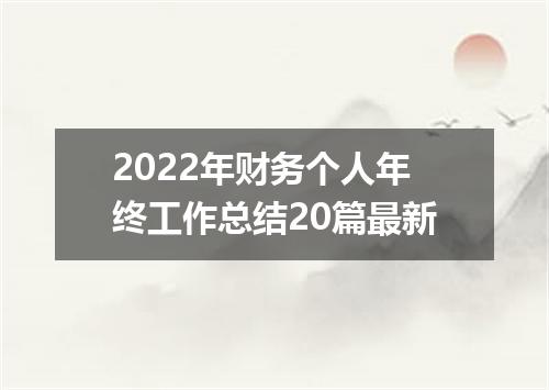 2022年财务个人年终工作总结20篇最新