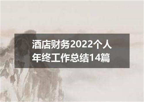 酒店财务2022个人年终工作总结14篇
