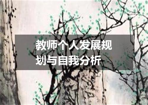 教师个人发展规划与自我分析