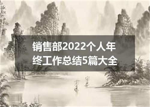 销售部2022个人年终工作总结5篇大全
