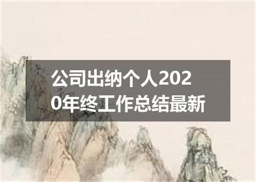 公司出纳个人2020年终工作总结最新