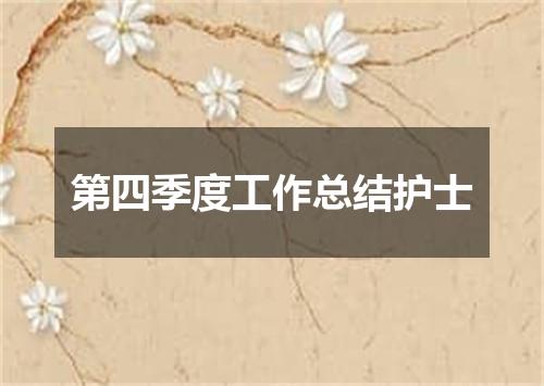 第四季度工作总结护士
