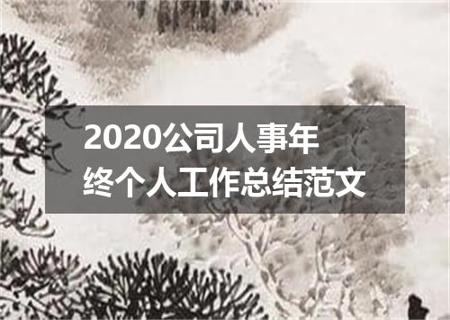 2020公司人事年终个人工作总结范文