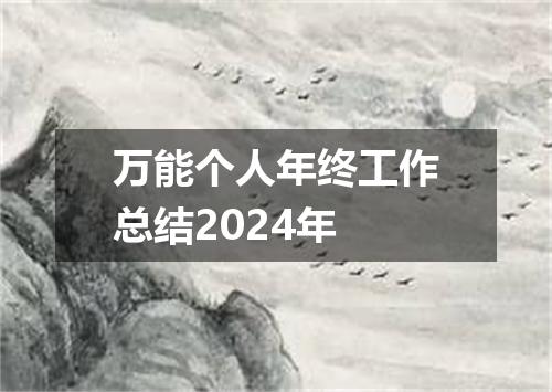 万能个人年终工作总结2024年