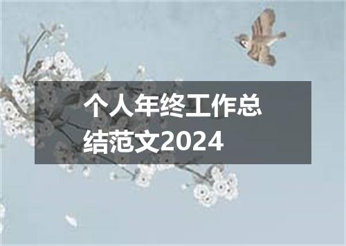 个人年终工作总结范文2024