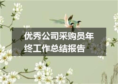 优秀公司采购员年终工作总结报告