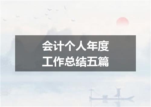 会计个人年度工作总结五篇