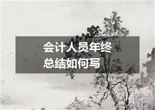 会计人员年终总结如何写
