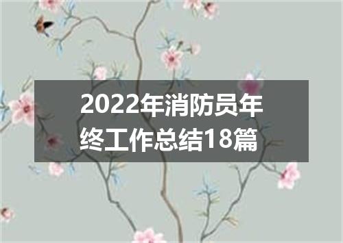 2022年消防员年终工作总结18篇