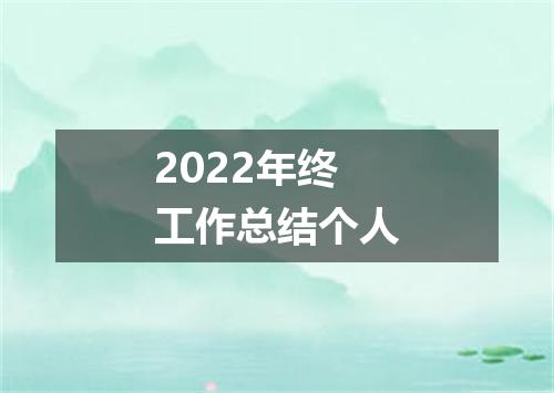 2022年终工作总结个人