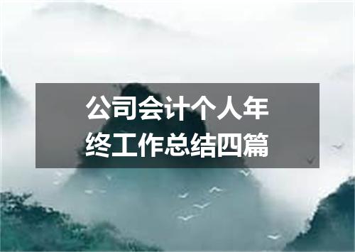 公司会计个人年终工作总结四篇