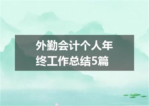 外勤会计个人年终工作总结5篇