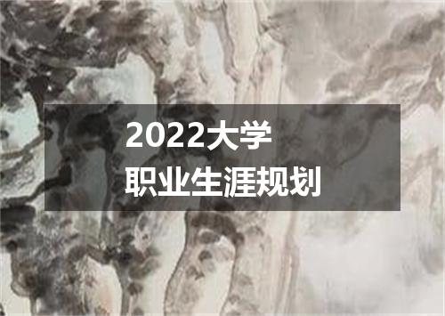 2022大学职业生涯规划