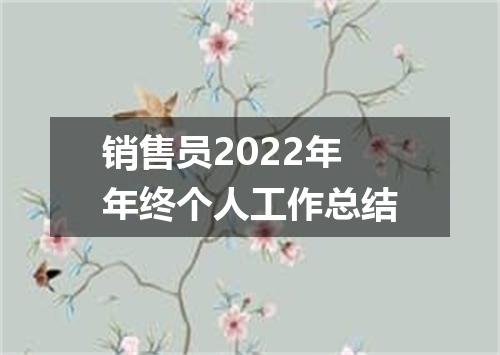 销售员2022年年终个人工作总结
