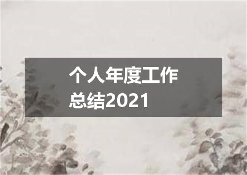个人年度工作总结2021