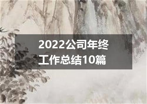 2022公司年终工作总结10篇