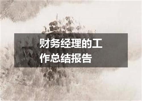 财务经理的工作总结报告