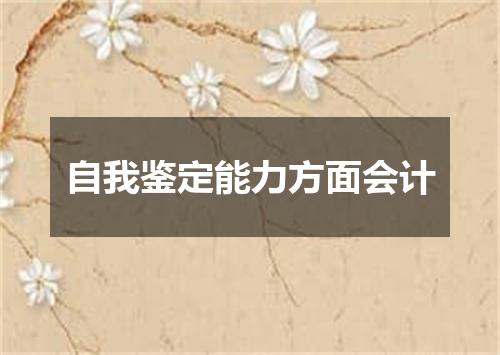 自我鉴定能力方面会计
